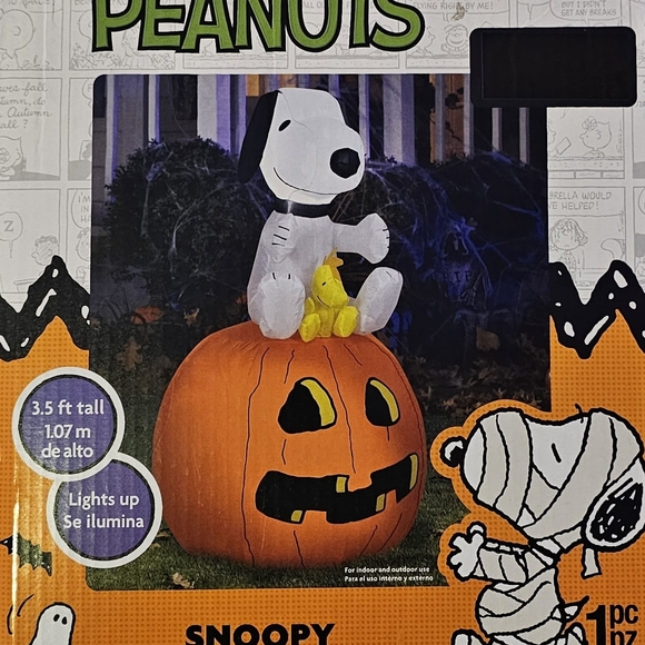 Peanuts Other - Peanuts Snoopy Halloween Inflatable Costume - Black, White, Orange